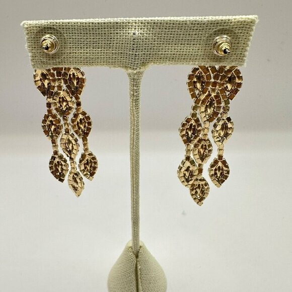Rhinestone Bridal Crystal Dangled Drop Earrings - Picture 5 of 5